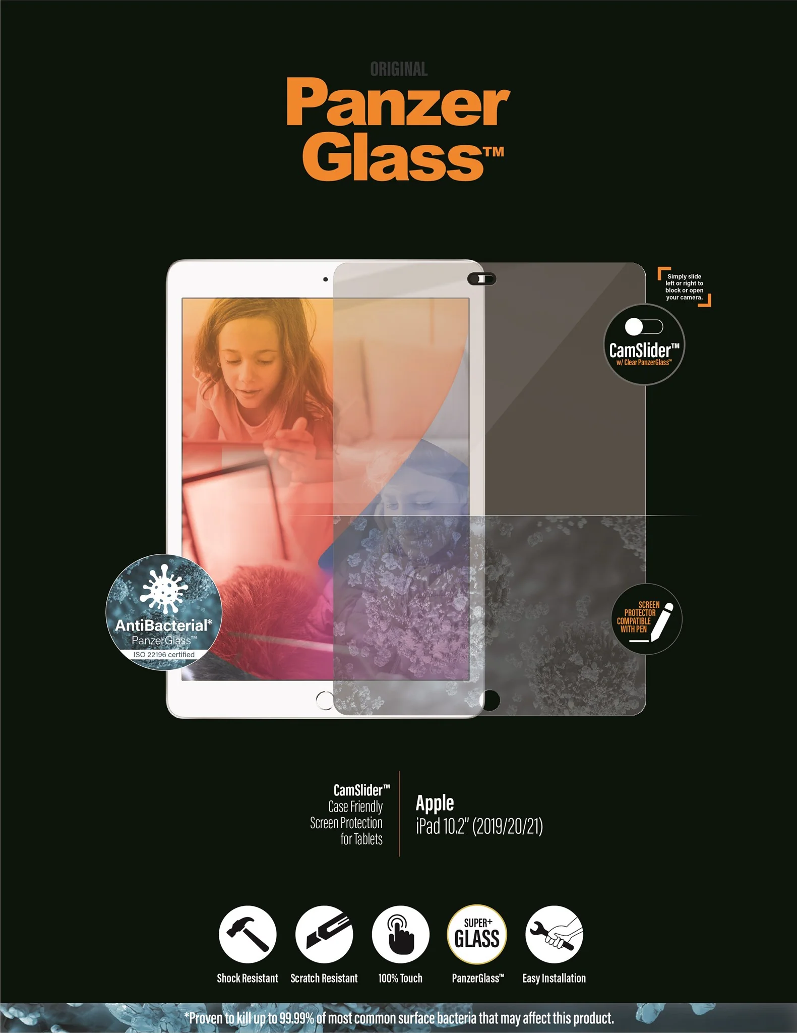 PanzerGlass® CamSlider® Skærmbeskyttelse iPad 10.2″ (2019-2021) - Image 8