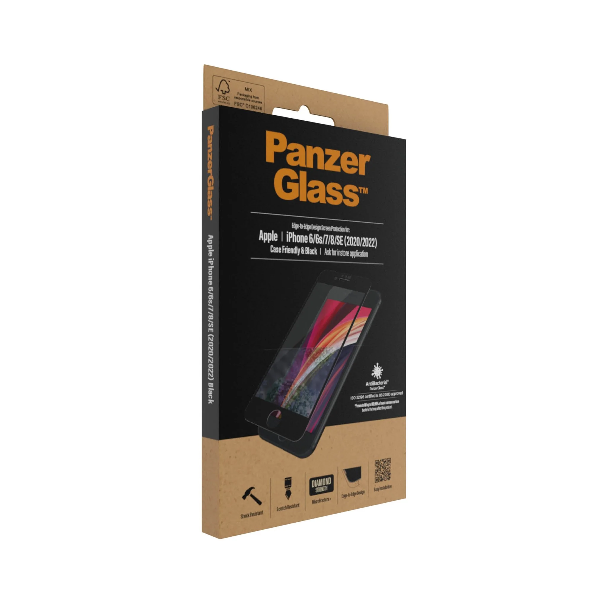 PanzerGlass® Skærmbeskyttelse iPhone 8 | 7 | 6s | 6 | SE (2020/2022) | Edge-to-Edge - Image 4