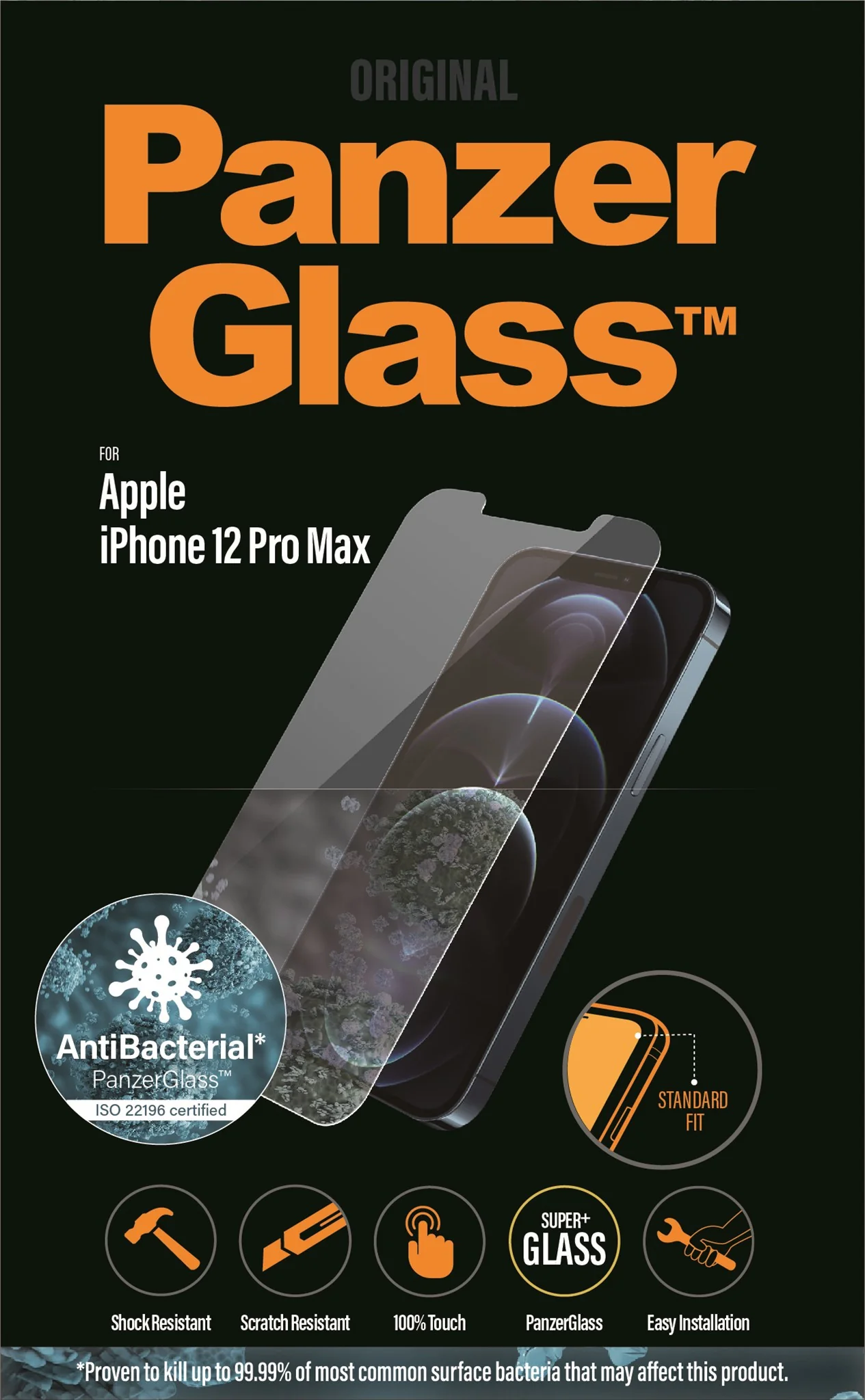 PanzerGlass® Skærmbeskyttelse iPhone 12 Pro Max | Standard Fit - Image 8