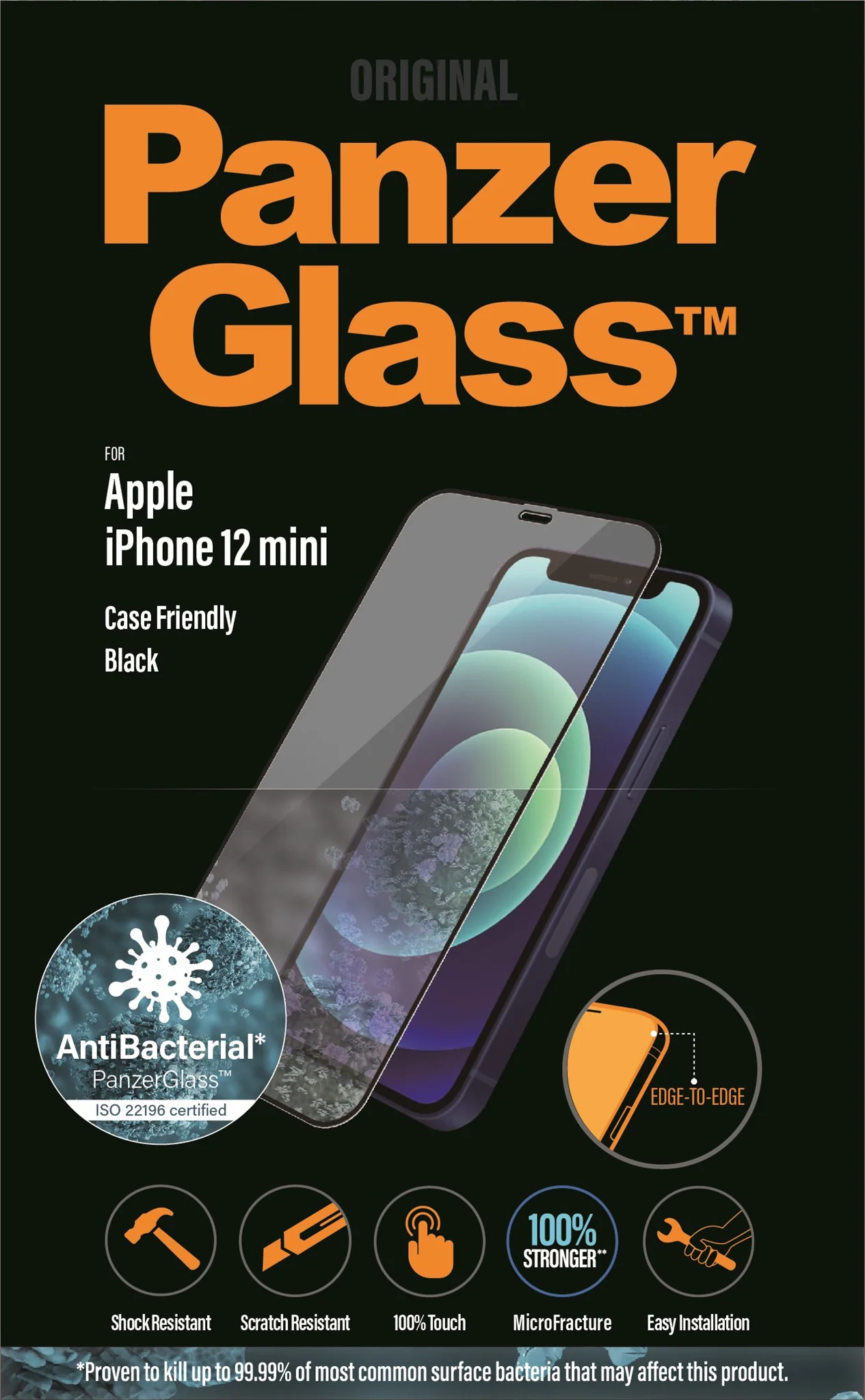 PanzerGlass® Skærmbeskyttelse iPhone 12 Mini | Edge-to-Edge - Image 8