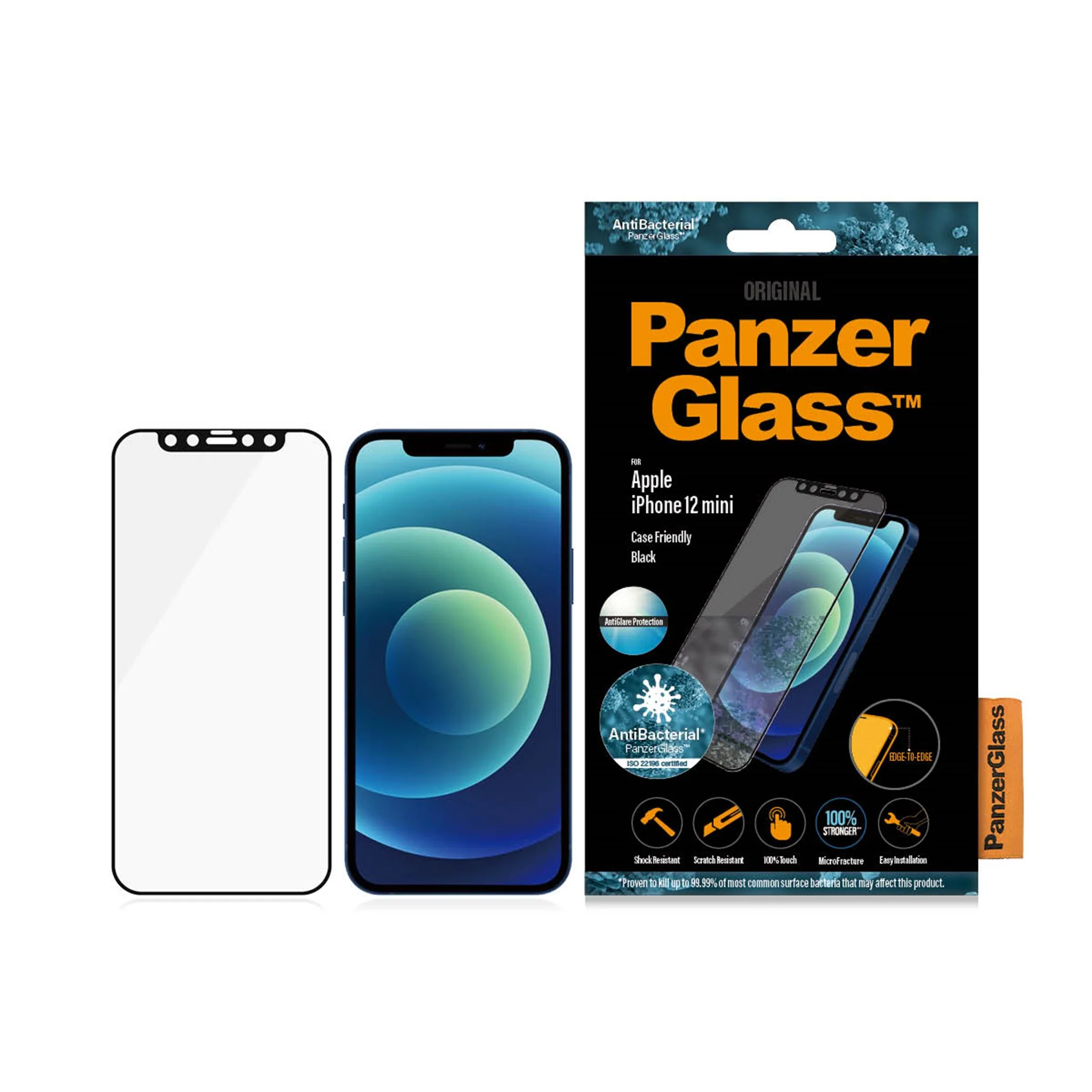 PanzerGlass™ Anti-glare Screen Protector Apple iPhone 12 Mini | Edge-to-Edge - Image 3