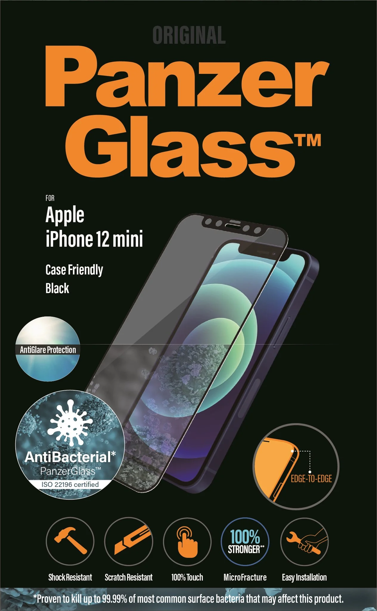 PanzerGlass™ Anti-glare Screen Protector Apple iPhone 12 Mini | Edge-to-Edge - Image 8