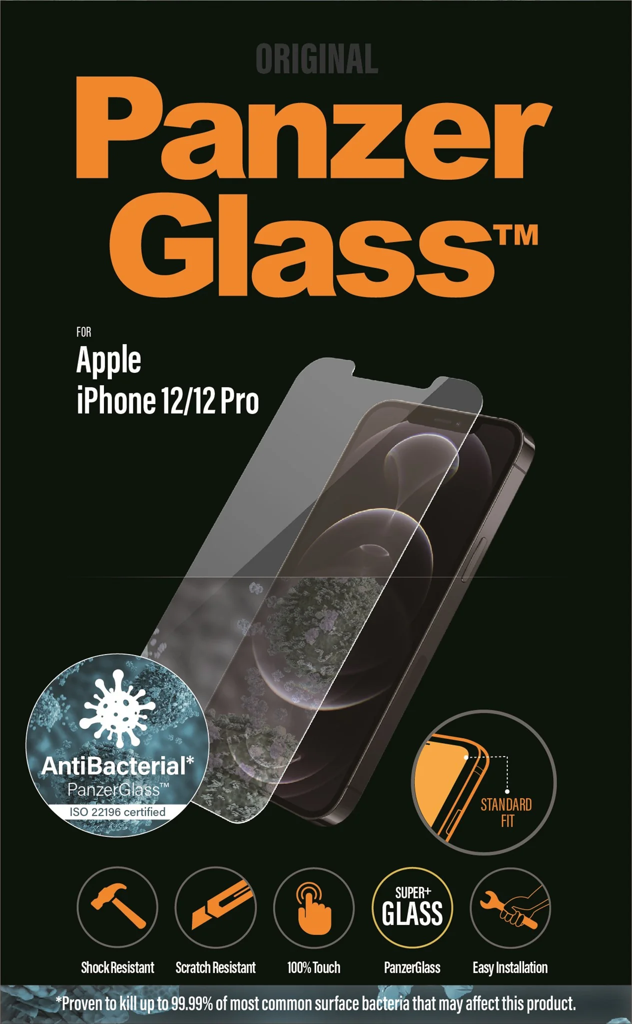 PanzerGlass® Skærmbeskyttelse iPhone 12 | 12 Pro | Standard Fit - Image 8