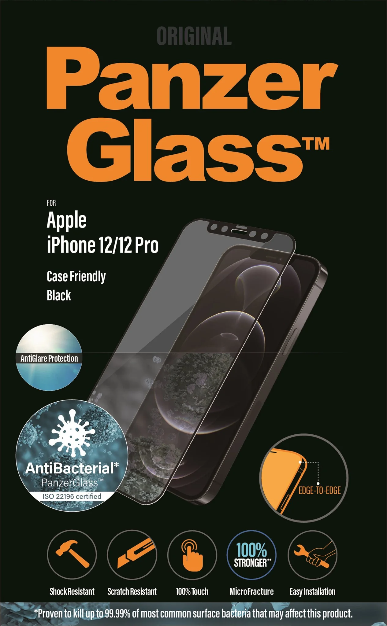 PanzerGlass® Anti-glare Skærmbeskyttelse iPhone 12 | 12 Pro | Edge-to-Edge - Image 8