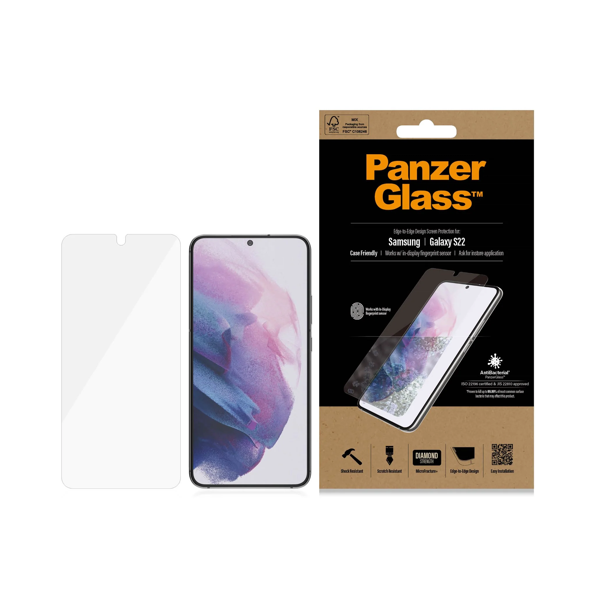 PanzerGlass® UltraForce1 Samsung Galaxy S22 5G | Skærmbeskyttelse - Image 3