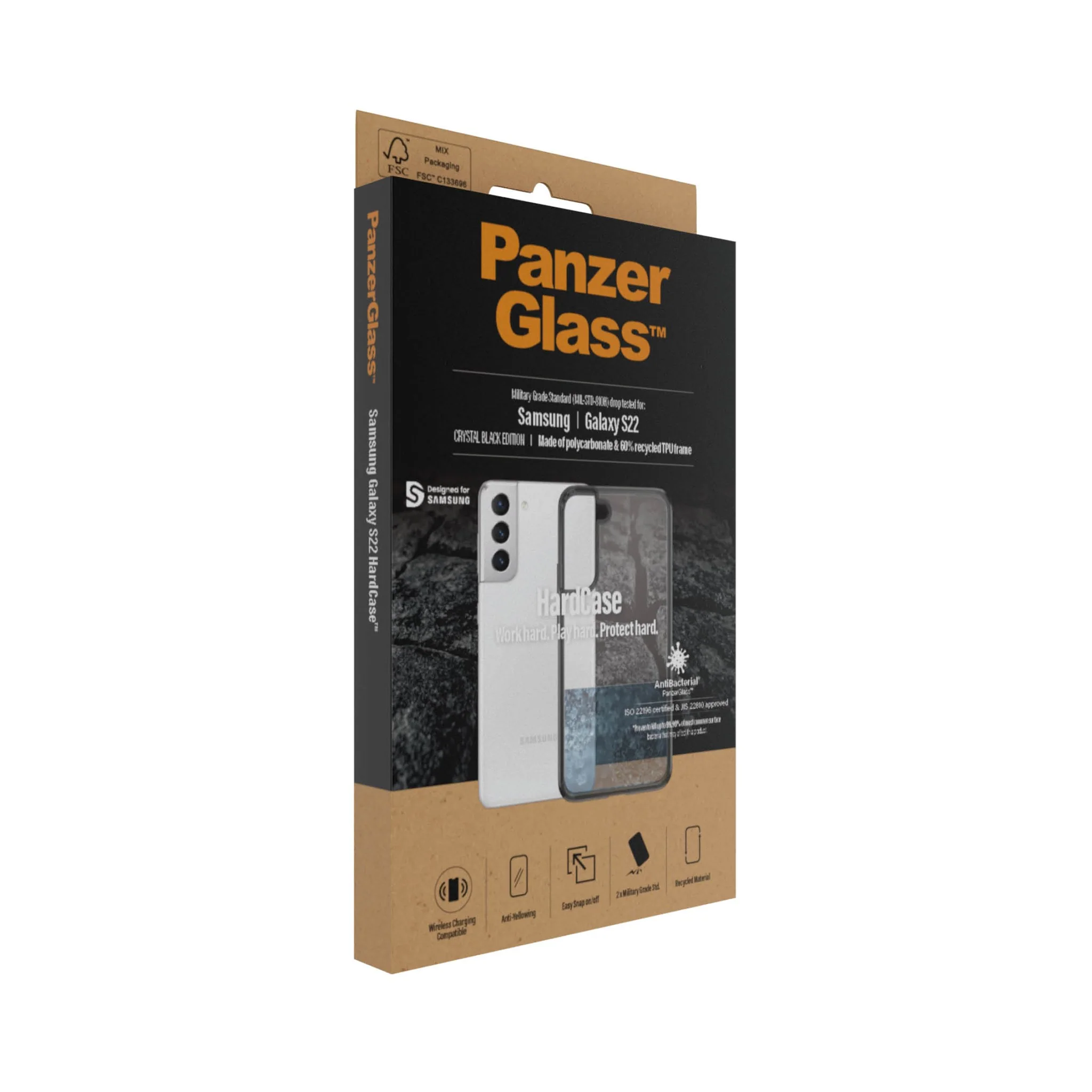 PanzerGlass® HardCase Samsung Galaxy S22 5G - Smokey Sort - Image 4